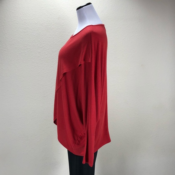 Nurture Red Long Sleeve Loose Fitting Tunic - Picture 3 of 7